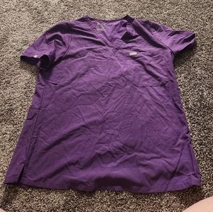 Figs purple Heather scrub top XL